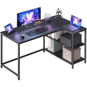 Rohový písací stôl Vasagle Endas 120 cm čierny vyobraziť