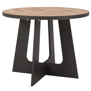 Rozkladací jedálenský stôl Belagio 110/160 cm čierny/dub Halifax vyobraziť