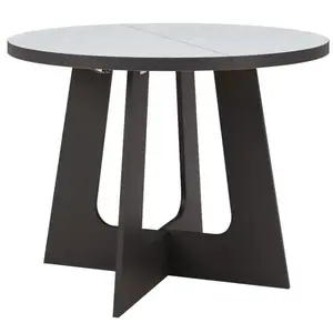Rozkladací jedálenský stôl Belagio 110/160 cm čierny/mramor vyobraziť