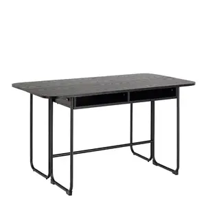 Rozkladací jedálenský stôl Darlington 140 cm jaseň čierny vyobraziť