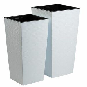 Sada 2 ks kvetináčov Porto Riflo 75x39, 6/67, 7x35 cm biela vyobraziť