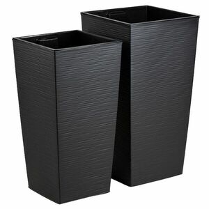 Sada 2 ks kvetináčov Porto Riflo 75x39, 6/67, 7x35 cm čierna vyobraziť