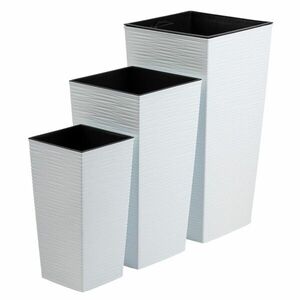 Sada 3 ks kvetináčov Porto Riflo 57x29, 5/46x24, 7/36, 6x18, 9 cm biela vyobraziť