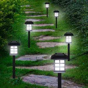 Sada 6 ks solárnych LED lámp Patyway čierna/studená biela vyobraziť