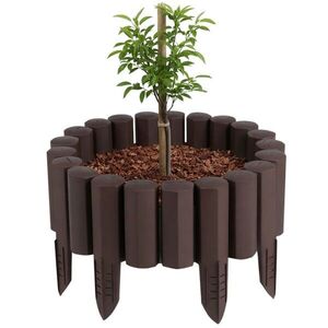 Sada 8 ks záhradných palisád Frame 220 cm hnedá vyobraziť