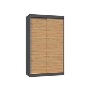 Šatníková skriňa IGA 120 cm antracit/dub artisan vyobraziť
