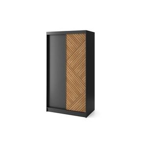 Šatníková skriňa Marrphy 120 cm dub karamel/čierna vyobraziť