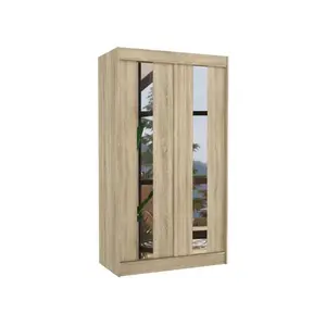 Šatníková skriňa s posuvnými dverami a zrkadlom Balaton 120 cm dub Sonoma vyobraziť