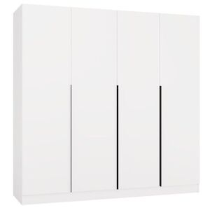 Šatníková skriňa Senso 4D 200 cm biela/čierna vyobraziť