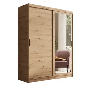Šatníková skriňa so zrkadlom Haley 160 cm dub Artisan vyobraziť