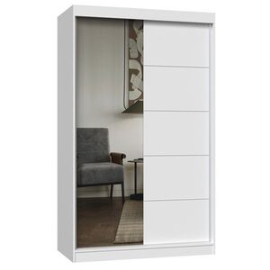 Šatníková skriňa so zrkadlom Iga A/C 120 cm biela vyobraziť