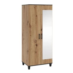 Šatníková skriňa so zrkadlom Polany 11 80 cm dub Artisan vyobraziť