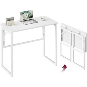 Skladací kancelársky stôl Vasagle Bura 80 cm biely vyobraziť