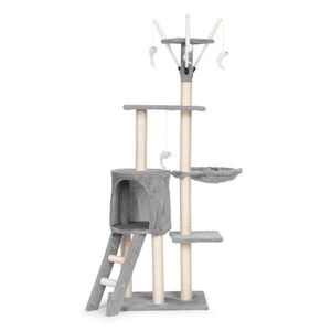 Škrabadlo pre mačky Dila 134 cm sivé vyobraziť
