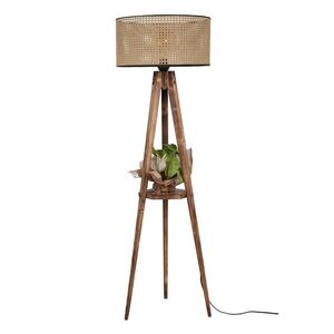 Stojaca lampa Sehbali IV 153 cm hnedá vyobraziť