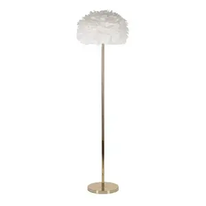 Stojacia lampa Feathers 170 cm biela/zlatá vyobraziť