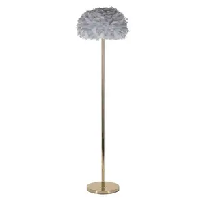 Stojacia lampa Feathers 170 cm sivá/zlatá vyobraziť