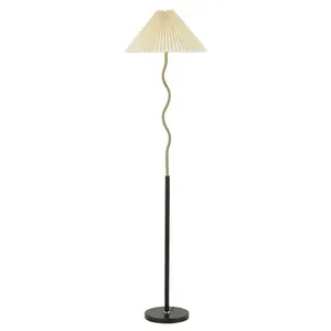 Stojacia lampa Glosy 172 cm čierna/zlatá vyobraziť