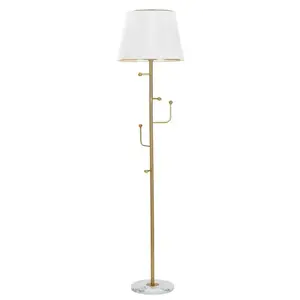 Stojacia lampa Hanger 173 cm zlatá/biela/mramor vyobraziť