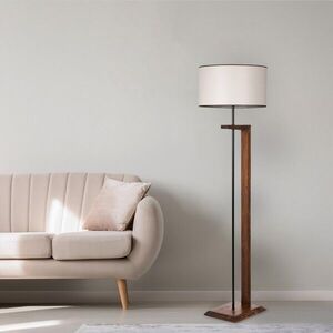 Stojacia lampa Menekşe Ceviz 163 cm krémová vyobraziť