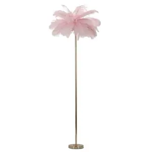 Stojacia lampa Palm 160 cm ružová/zlatá vyobraziť