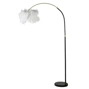Stojacia lampa Plure 180 cm biela/čierna vyobraziť