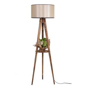 Stojacia lampa Sehbali IV 153 cm hnedá/béžová vyobraziť