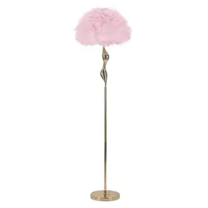 Stojacia lampa Slim Pink 165 cm zlatá/ružová vyobraziť