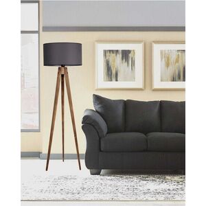 Stojacia lampa Tripod Ceviz 153 cm sivá vyobraziť