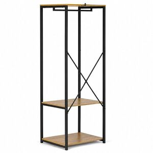 Stojan na oblečenie Cyno 167 cm čierny/dub prírodný vyobraziť