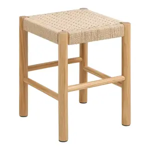 Stolička Alvin 35 cm z masívu smotanová/borovica vyobraziť