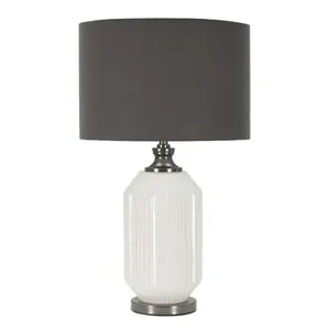 Stolná lampa Brighty 65 cm šedo-biela vyobraziť