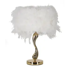 Stolná lampa Cart 47 cm bielo-zlatá vyobraziť