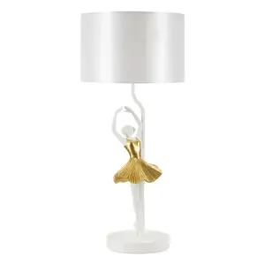 Stolná lampa Dancer 64 cm bielo-zlatá vyobraziť