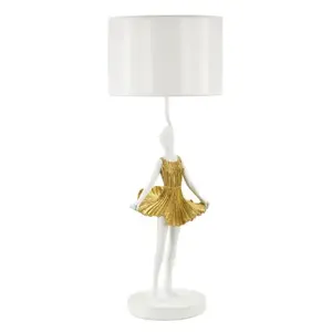 Stolná lampa Dancer 90, 5 cm bielo-zlatá vyobraziť