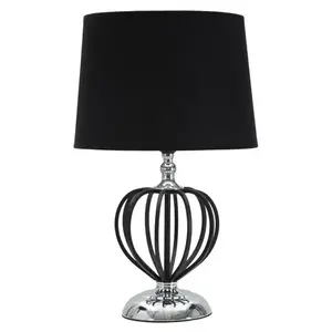 Stolná lampa Darky Silver 44, 5 cm čierno-strieborná vyobraziť