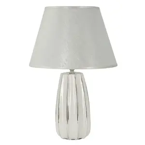 Stolná lampa Emmi 45 cm bielo-strieborná vyobraziť