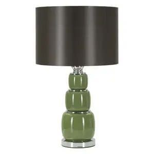 Stolná lampa Eva Tri 55 cm čierno-zelená vyobraziť