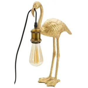 Stolná lampa Flamingo 39, 5 cm zlatá vyobraziť