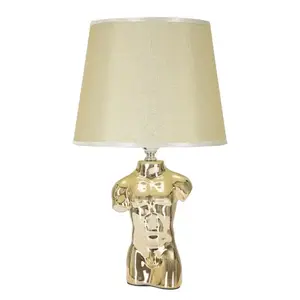 Stolná lampa Glam Man 42, 5 cm béžovo-zlatá vyobraziť