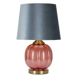 Stolná lampa Helene Ball 50 cm modro-červená vyobraziť