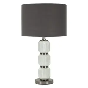 Stolná lampa Jasná Trojka 57 cm šedo-biela vyobraziť