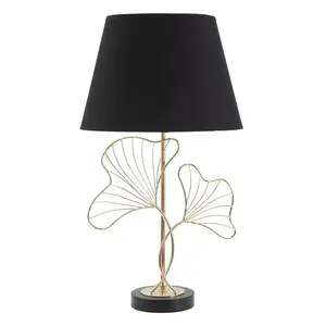 Stolná lampa Leaves 60 cm čierno-zlatá vyobraziť