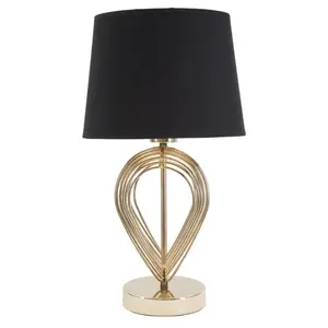 Stolná lampa Maxt 44 cm čierno-zlatá vyobraziť