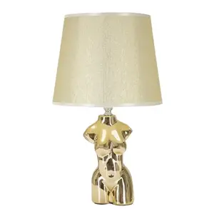 Stolná lampa Očarujúca žena 39, 5 cm béžovo-zlatá vyobraziť