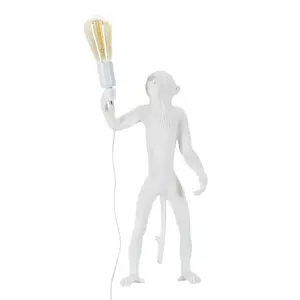 Stolná lampa Opica 55 cm biela vyobraziť