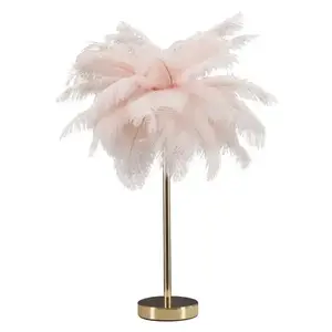 Stolná lampa Palm 55 cm ružová vyobraziť