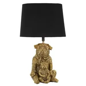 Stolná lampa Pes 43, 8 cm čierno-zlatá vyobraziť