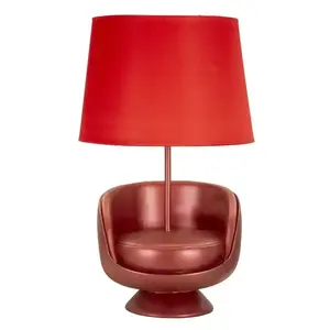 Stolná lampa v štýle polovice storočia 46 cm červená vyobraziť
