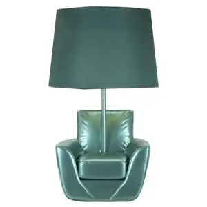 Stolná lampa z polovice storočia 46 cm tyrkysová vyobraziť